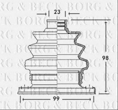 BORG & BECK bcb2766 -  Пыльник, приводной вал